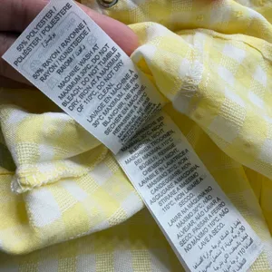 NWT Edikted Yellow Gingham Open Back Lace Up Mini Dress M thumbnail 6
