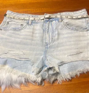 American Eagle Lightwashed Denim  Shorts Size 6 thumbnail 1