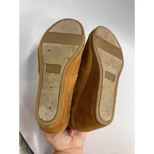 TOMS Desert Wedge Booties Womens 8.5 Tan Suede Good Lace Up Chukka 300513 thumbnail 8