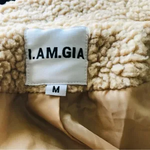 I.AM. GIA‎ Teddy Pixie Teddy Bear tan Coat jacket size M thumbnail 5