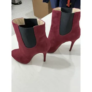 Womans M By Michael Antonio Maroon Pull On Platform Ankle Boots 8.5 thumbnail 3