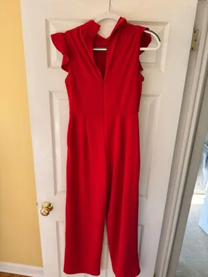 Brand New Red Francesca’s Jumpsuit thumbnail 4