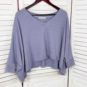 We The Free Thermal‎ Dolman Sleeve Slouchy Crop Shirt Lavender Purple XS thumbnail 8
