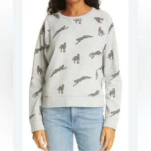 Rails Theo Jaguar Sweatshirt Grey Crew Neck Pullover Size Small thumbnail 3
