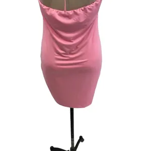 White Fox Boutique The Long Run Mini Dress Pink Halter Bodycon Size XL‎ thumbnail 10