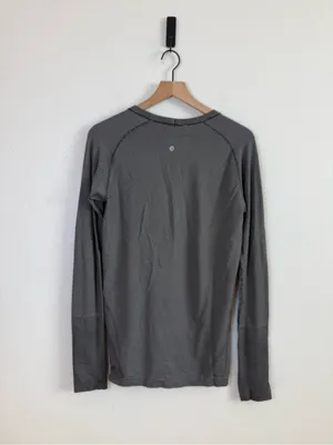 Lululemon Swiftly Tech Long Sleeve Crew Tempo Stripe Black White thumbnail 4