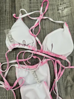 pink tie dye bikini set thumbnail 4