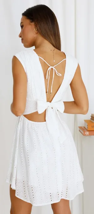 Hello Molly Mini Dress White thumbnail 2