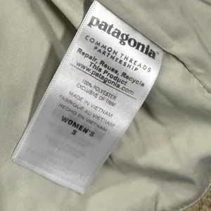 Patagonia Fleece Vest Full Zip‎ Sleeveless Outdoor Hiking Tan Small S thumbnail 6