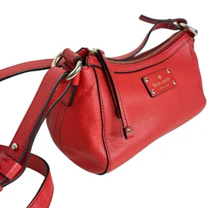 KATE SPADE Berkshire Road Gabriella Leather Crossbody/ Shoulder Bag Red - $298. thumbnail 9