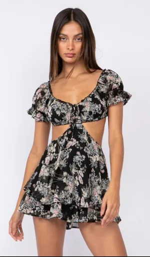 Isabelle’s Cabinet Sky To Moon Floral Cutout Dress thumbnail 2