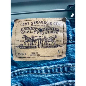 Vintage Levis 921 Orange Tab Slim Fit Tapered Jeans Medium Wash 12 Reg S 29*26 thumbnail 3