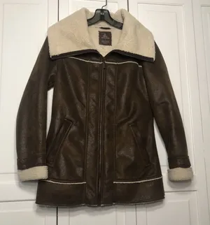 Prana Women’s Faux Suede Full Zip Sherpa Jacket Coat Small Excellent Condition thumbnail 1