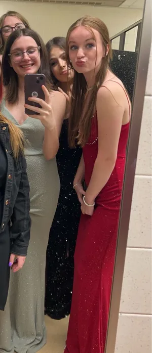Princess Polly red sparkle formal/ prom dress thumbnail 4