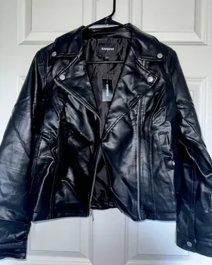 Express Leather Jacket Black thumbnail 1