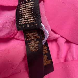 Savage X Fenty Pink Wide Leg Lounge Pants Size Medium Loose Textured Sleep thumbnail 4