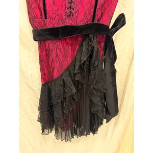 Alice + Olivia NEW Black Hot Wild Pink Chantil Lace Corset‎ Mini Dress US 4 $695 thumbnail 7