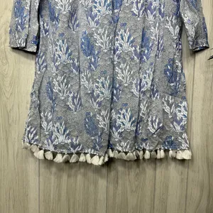 Roller Rabbit 100% Cotton Ugyen Leaves Serafina Tunic Coverup size S Small thumbnail 8