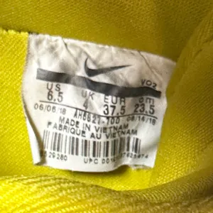 Nike Jordan Air Force 1 Low Yellow Black Logo Tape Sneakers Women’s Size 6.5 thumbnail 12