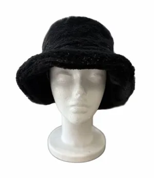 Women's Black Faux Fur Hat #260353 thumbnail 1