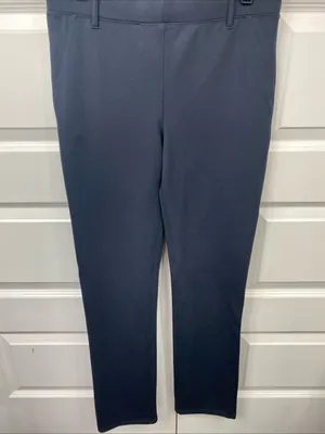 Quince Women's Black Ultra-Stretch Ponte Pant Straight Leg Career Pull On Small thumbnail 6
