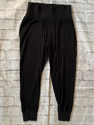 women S high waist pull on jogger pants w/drawstring & front pockets thumbnail 1