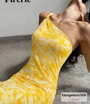 Yellow flower dress Size M thumbnail 3