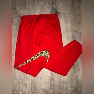 Rare Red Nike Cheetah Swoosh Pants - Y2K thumbnail 6