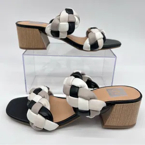 DV by Dolce Vita Sully Black and White Braided Sandals thumbnail 1