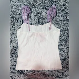 Sugar thrillz White and purple Floral top thumbnail 6