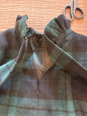 Tuckernuck Blackwatch Plaid Faye Tie Blouse Size Small thumbnail 13