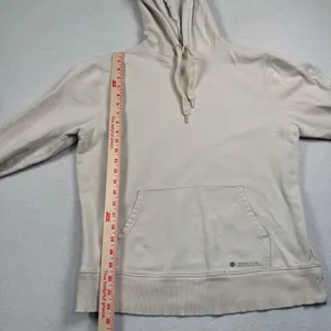 Outerknown Hoodie‎ Womens Medium Cream Organic Cotton Spandex Pullover Casual thumbnail 5