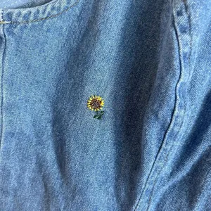 Vintage 90’s California Concepts Size 7 Denim Flower Dress Y2K Juniors thumbnail 10