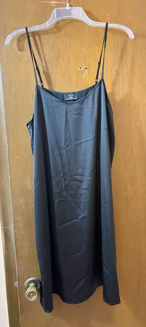 Dressed in Lala black satin slip dress thumbnail 1