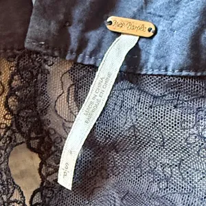 Free People Russian Plate Blue Lace‎ Back Hi-Low Dress Women's Small boho thumbnail 3