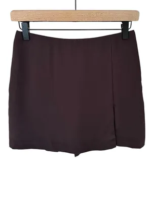 Amanda Uprichard Dale Skort Brown Small Mini Skirt Shorts‎ thumbnail 2