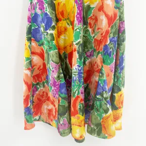 Victoria's Secret Vintage Gold Label 90s Vibrant Floral‎ Print Mini Slip Dress S thumbnail 7