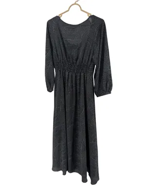 Madewell Geo Dot Print Balloon Sleeve Georgette Midi Dress M Whimsigoth feminine flowy thumbnail 3
