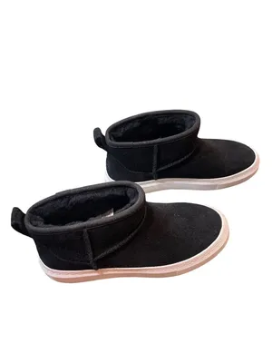 UGG Alameda wms black suede shearling lined mini ankle boot sz 5.5 SKU 10-471 thumbnail 2