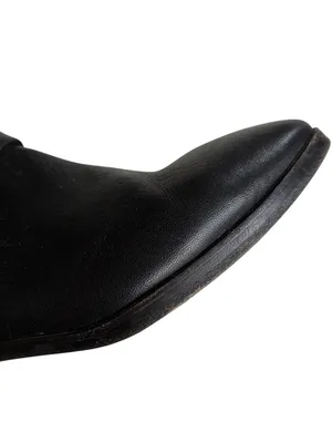 Stuart Weitzman Leather Expert Moto Boots Black Size 6 Retail $595.00 thumbnail 3