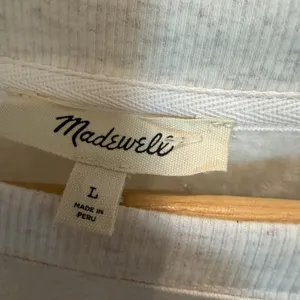 Madewell NWT Cream Balloon Sleeve Sweatshirt Size Large thumbnail 3