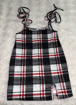Amazon NWOT Plaid Cami Mini Dress thumbnail 3