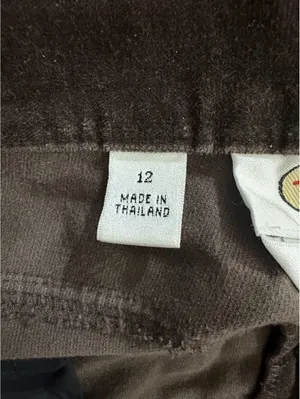 Talbots Size 12 Brown Velvet Corduroy Leg Pants Stretch thumbnail 5