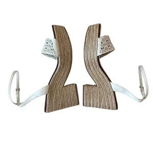 Tory Burch Roselle Platform Espadrille Wedges‎ White Leather 10 thumbnail 6