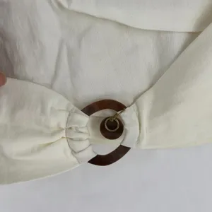 Zara Mini Skirt Womens Small Off White Stretch Ruched Everyday Wear Classic‎ thumbnail 5