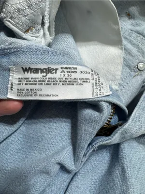 Wrangler Cowboy Cut Light Wash Straight Leg Jeans 1x30 thumbnail 5