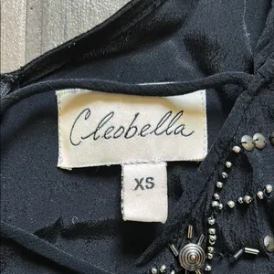 Cleobella Black Top with Silver Bead Details thumbnail 2