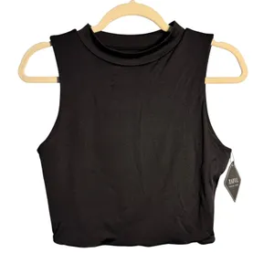 Zaful Women's Black Mock Neck Sleeveless Crop Top Blouse Tank US 4 EU‎ 36 thumbnail 2