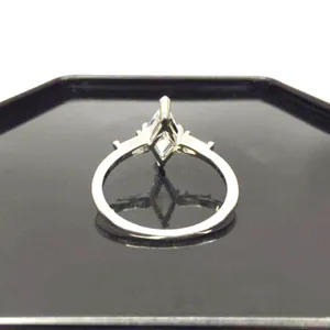 Sparkling Marquise‎ Platinum 925 Silver Simulated Diamond Ring Silver Size 6 thumbnail 11