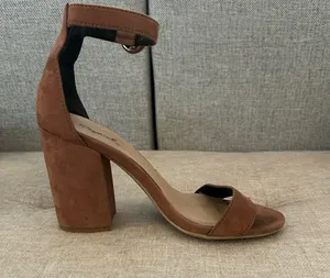 Brown Suede Block Heels thumbnail 1